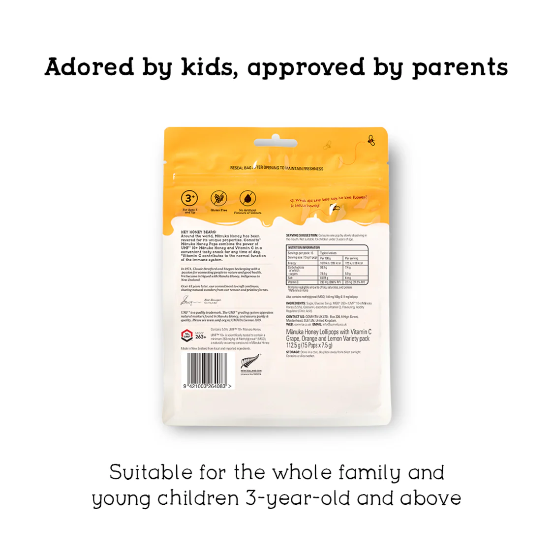 Comvita Kids UMF 10+ Manuka Honey Soothing Pops (15 Pops) - Image 5