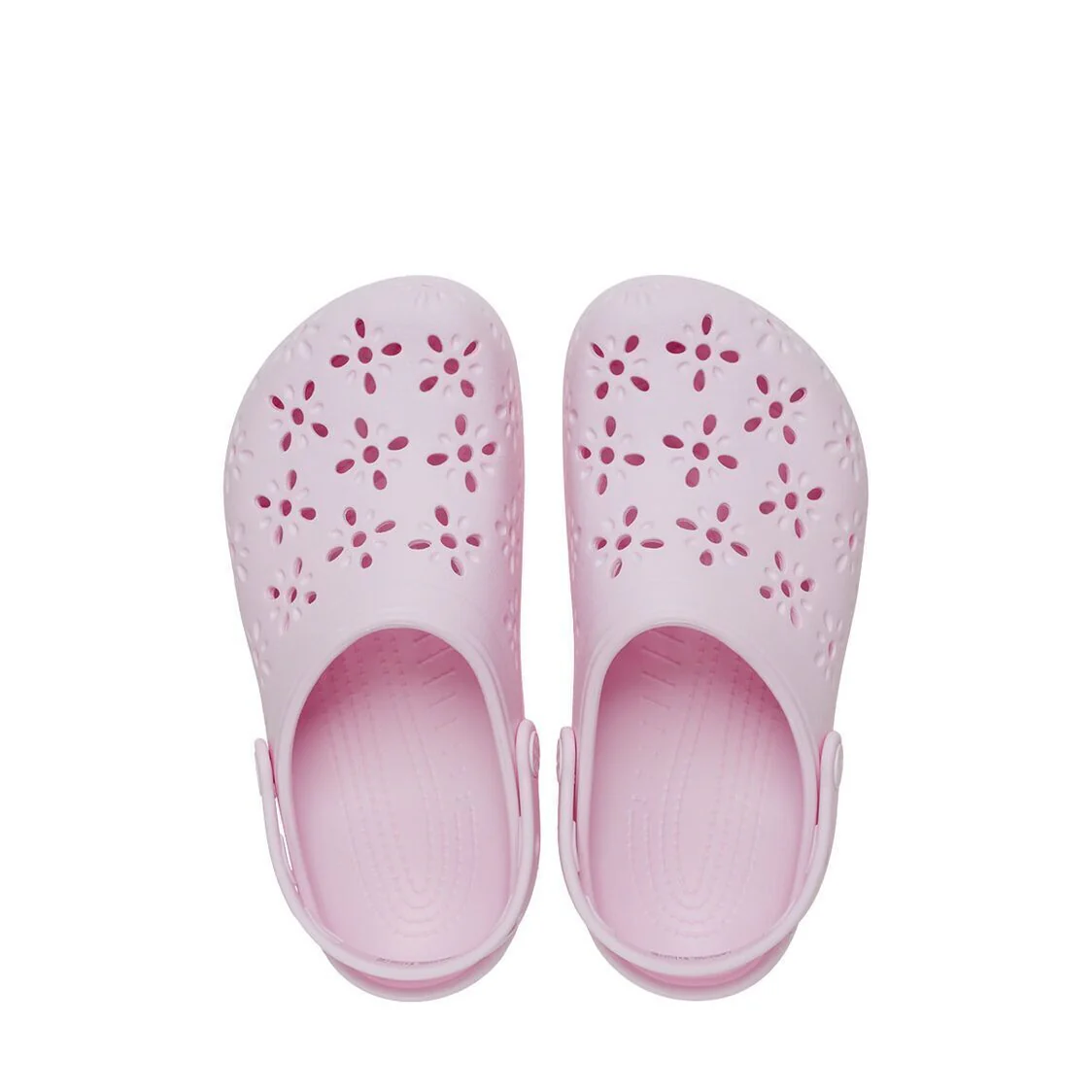 Crocs Classic Floral Cut Out Clog - Pink Milk - Image 4