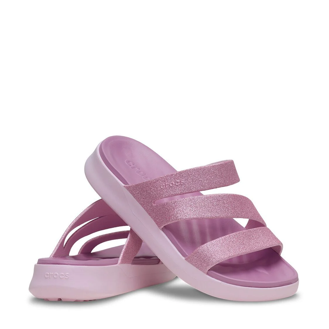 Crocs Getaway Glitter Strappy - Pink Milk - Image 3