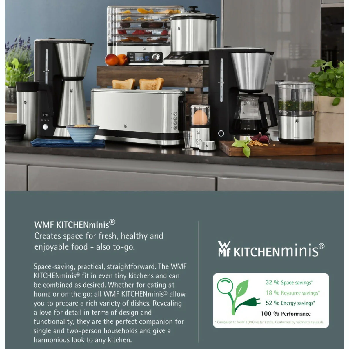 WMF KITCHENminis Glass Kettle Vario 1L (04-1318-8811) - Image 6